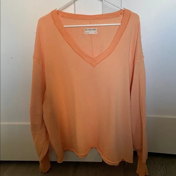 Free People We The Free Venice V-Neck Sweatshirt; Sunset Star; Size XS - Picture 5 of 14